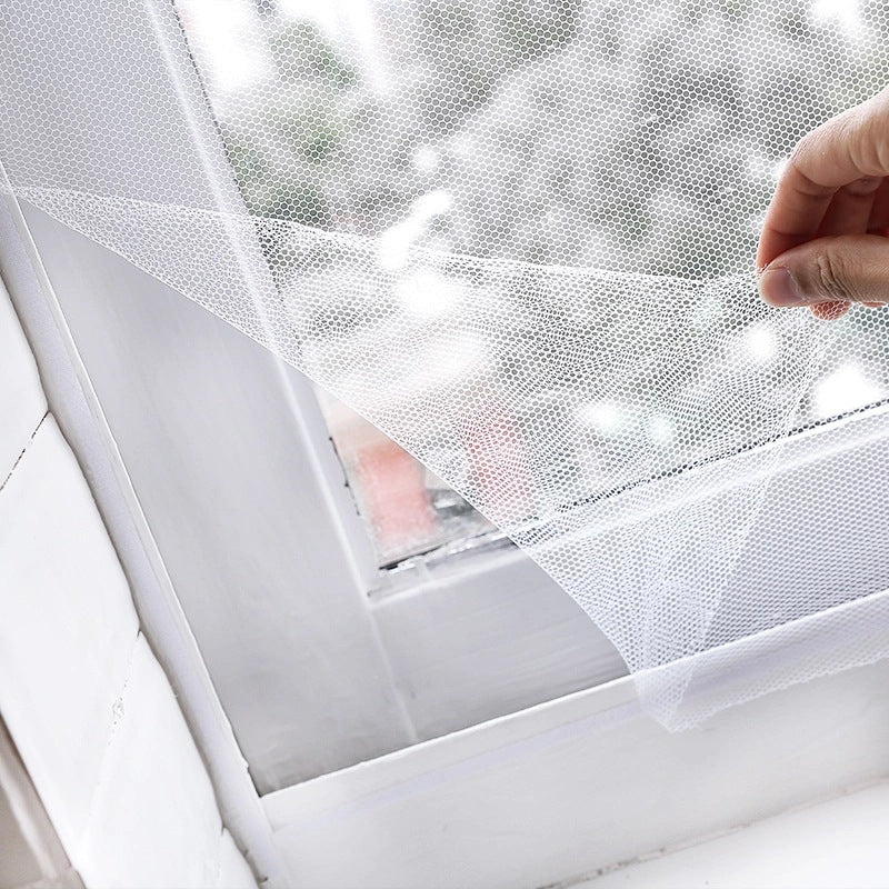 Self-adhesive black and white anti-mosquito screen DIY anti-mosquito screen yarn network invisible simple screen window with magic stickers