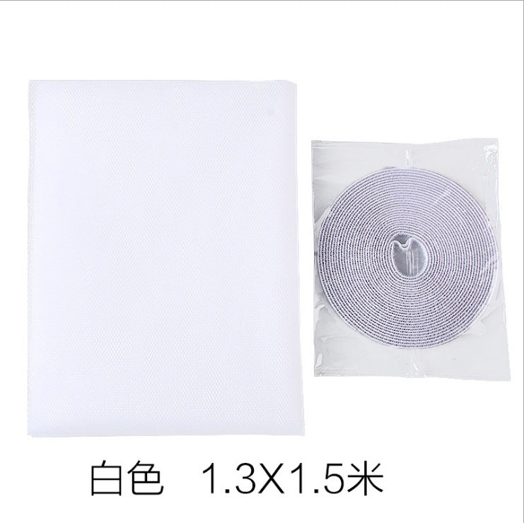 Self-adhesive black and white anti-mosquito screen DIY anti-mosquito screen yarn network invisible simple screen window with magic stickers