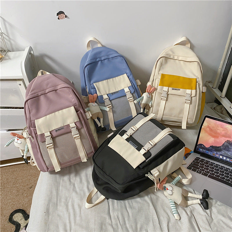 Shoulder bag female big capacity fashion casual sports student bag Korean version of the backpack high school college student bag