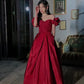 Toast dress bride 2022 new engagement wedding dress summer wine red simple atmosphere banquet dress wedding dress