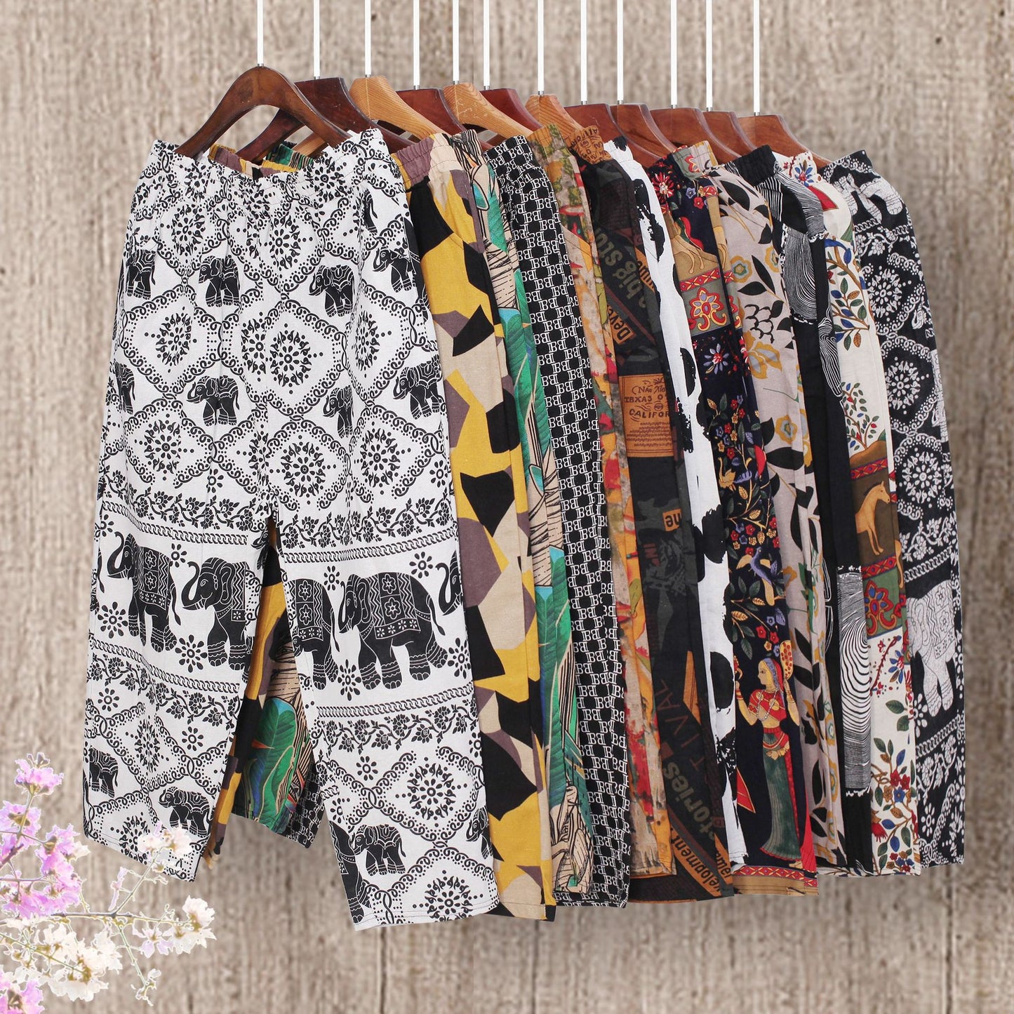 Plus size nine-point pants women's spring and autumn cotton and linen casual pants loose harem pants cross-border carrot pants cotton wide-leg pants factory