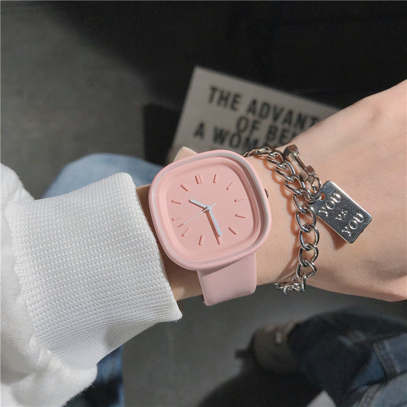 ins minimalist girl model fashion square simple watch temperament high value junior high school student quartz women's watch