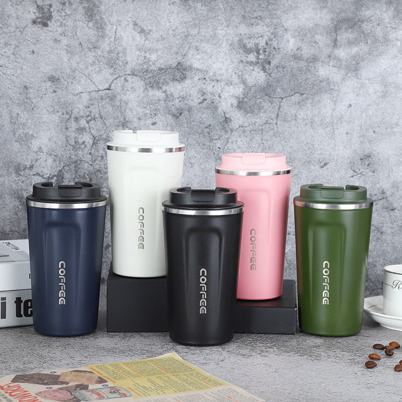 Hot sale one-click flip coffee cup car office vacuum vacuum vacuum cup outdoor portable casual cup wholesale