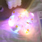 LED small daisy printing flower fertilizer intestines teenage girls clearing hair accessories chiffon cloth hair ring boast