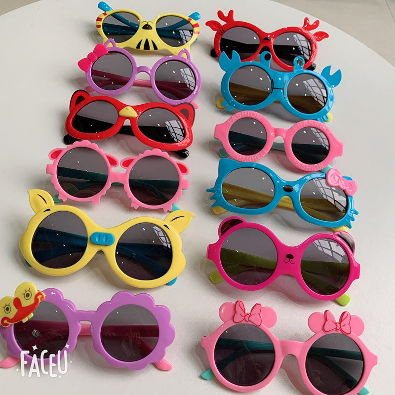 New children's sunglasses cute men and girls fashion styling sunshade mirror baby decorative candy glasses toys