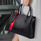Hand bag female 2021 new leather bag tide fashion big capacity crocodile wood shoulder Messenger bag Guangzhou tide