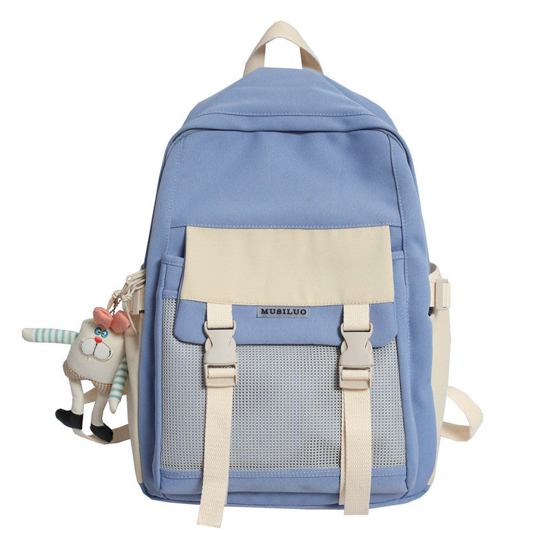 Shoulder bag female big capacity fashion casual sports student bag Korean version of the backpack high school college student bag