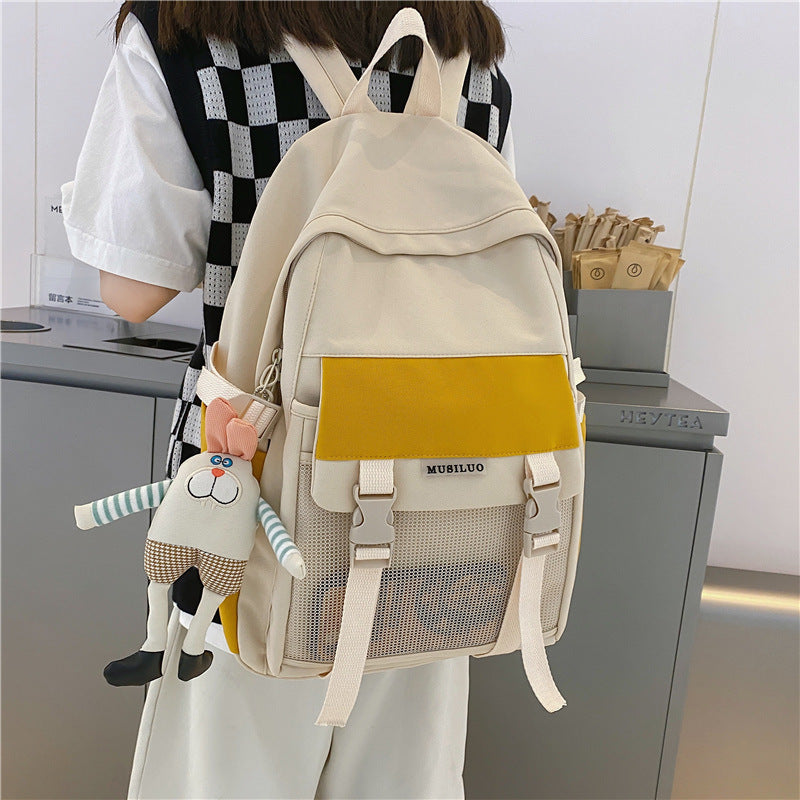 Shoulder bag female big capacity fashion casual sports student bag Korean version of the backpack high school college student bag