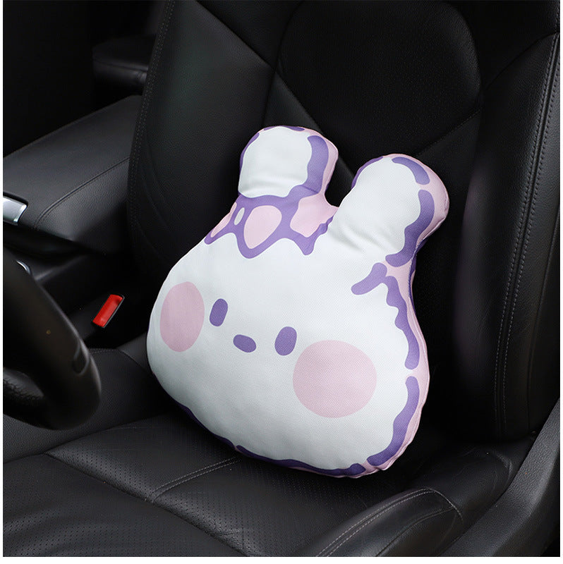 Car seat cute bunny ice silk summer car cool pad breathable anti-skid car single piece cushion wholesale woman