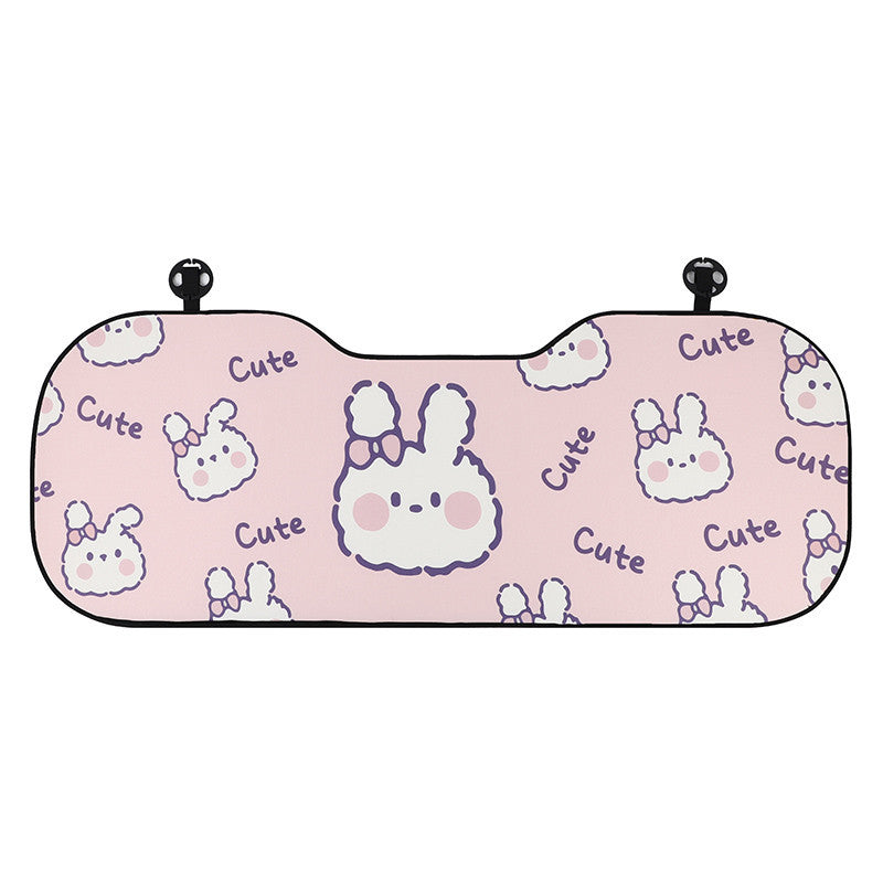 Car seat cute bunny ice silk summer car cool pad breathable anti-skid car single piece cushion wholesale woman