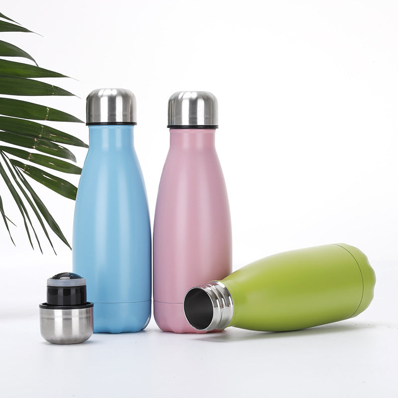 Coke bottle thermos cup large capacity stainless steel cup vacuum cola bottling outdoor portable sports kettle