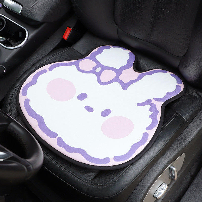 Car seat cute bunny ice silk summer car cool pad breathable anti-skid car single piece cushion wholesale woman