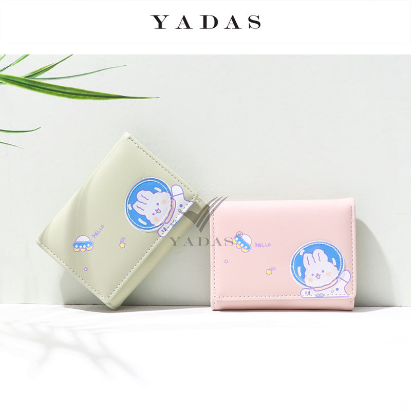 Yadas fashion wallet female cartoon cute animal short wallet ladies new change card package wholesale