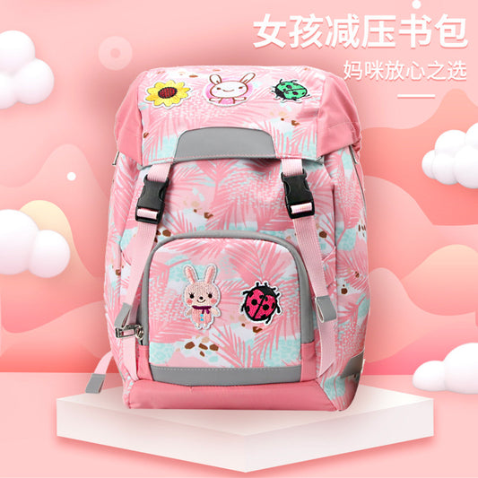 Norwegian primary school student bag men and women cartoon print 6-10 years old, small children's ridge reduction, light backpack bag