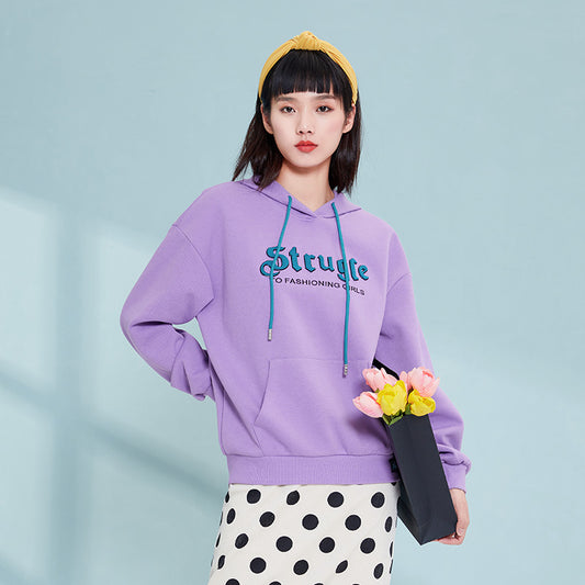 Girl Square Sweater Woman Tide INS Design 2021 Spring New Top Top Cloth Loose Fashion Long Sleeve Jacket