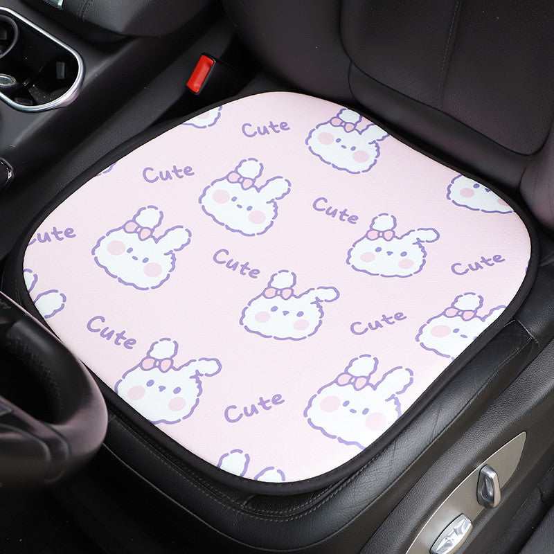 Car seat cute bunny ice silk summer car cool pad breathable anti-skid car single piece cushion wholesale woman