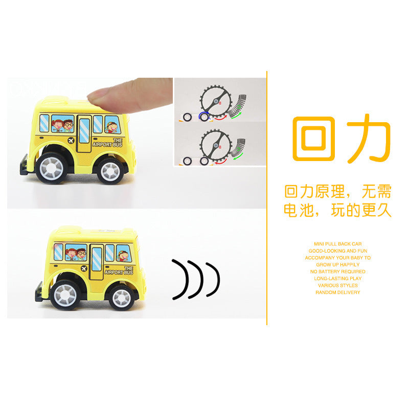 Mini retraining trolley children q version toy car baby boy baby engineering vehicle 6 set excavator plane