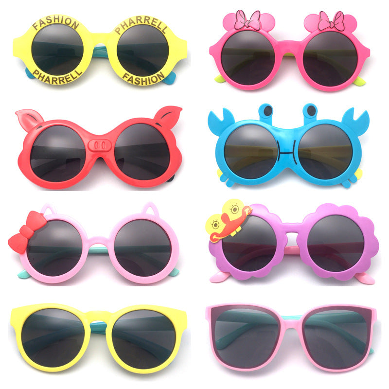 New children's sunglasses cute men and girls fashion styling sunshade mirror baby decorative candy glasses toys