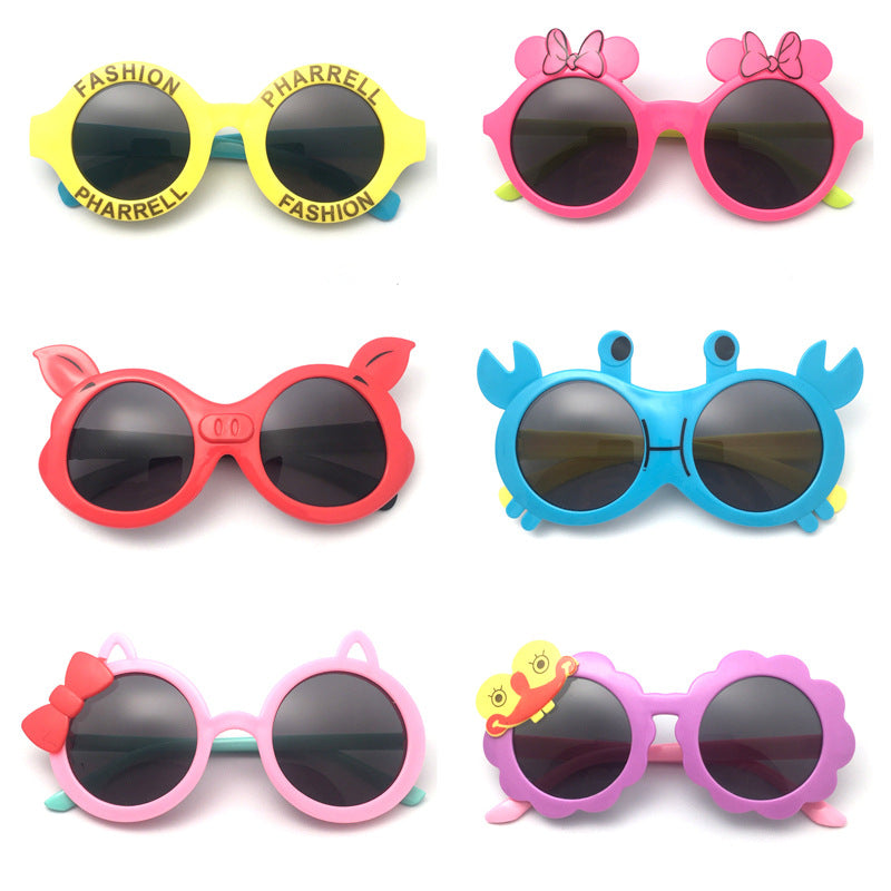 New children's sunglasses cute men and girls fashion styling sunshade mirror baby decorative candy glasses toys