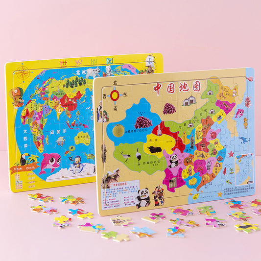 Creative children gift three-dimensional puzzle learning supplies primary school intellectual development wooden puzzle early education toys