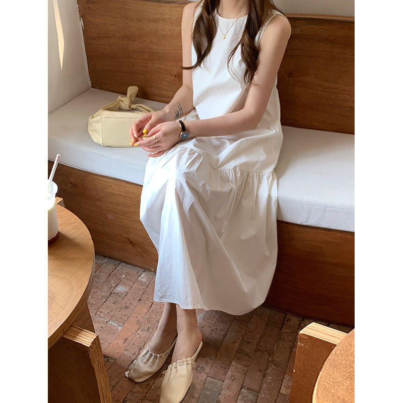 Wei Song French Vest Dress Summer 2021 New Korean Fashion Temperament Loose Sleeveless Cake Skirt Dress