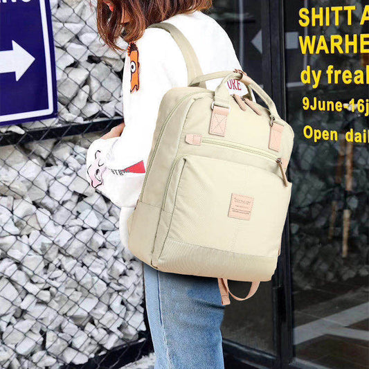 Fashion student bags simple light backpack short-distance travel bag trend summer autumn package high school backpack spot