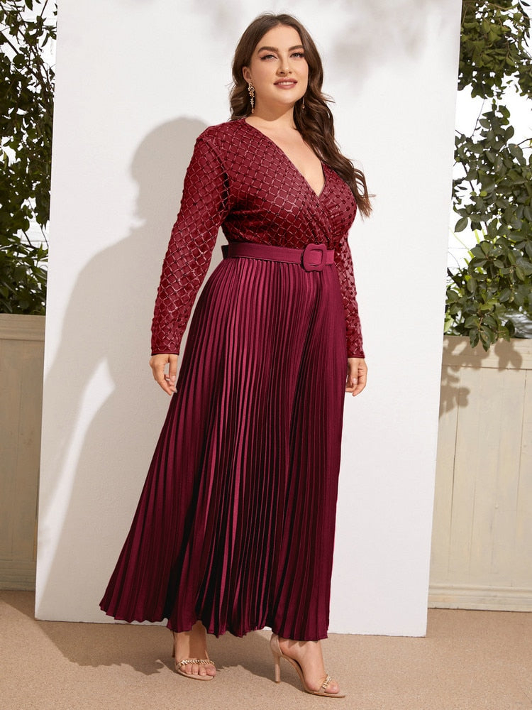 Elegant Plus Size Bright Silk Ruched Maxi Dresses Women Luxury Waistband Evening Party Clothing Night Club Dress Female Outfits