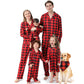 Christmas Family Matching Pajamas Plaid Cotton Mother Father Baby Kids And Dog Family Matching Clothes