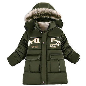 Autumn Winter Girls Jacket Keep Warm Hooded Fashion Windproof Outerwear Birthday Christmas Coat 4 5 6 7 8 Years Old Kids Clothes