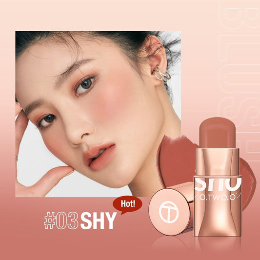 O.TWO.O Lipstick Blush Stick 3-in-1 Eyes Cheek and Lip Tint Buildable Waterproof Lightweight Cream Multi Stick Makeup for Women