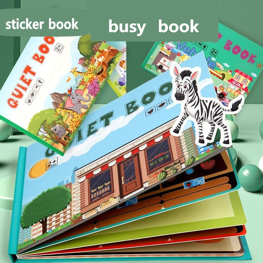 My First Busy Book Montessori Toys Baby Educational Quiet Book Velcro Activity Busy Board Learning Toys For Kids Christmas Gifts