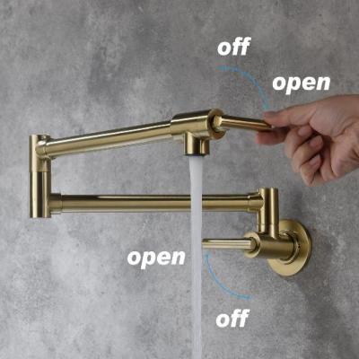 Pot faucet wall-mounted faucet(gold)