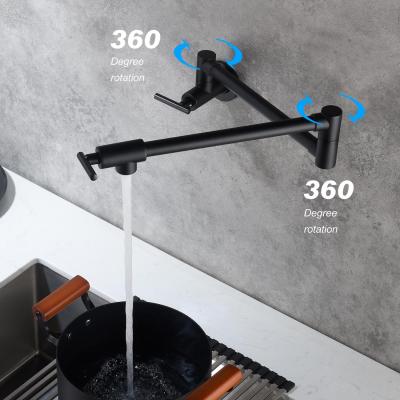 Pot faucet wall-mounted faucet (Matte black)