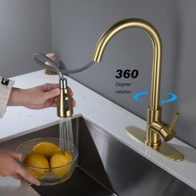 Stainless steel kitchen faucet