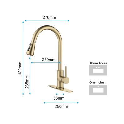 Stainless steel kitchen faucet