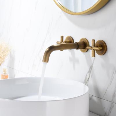 Wall-mounted bathroom faucet