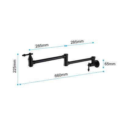 Pot faucet wall-mounted faucet (black)