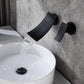 Wall-mounted bathroom faucet (black)
