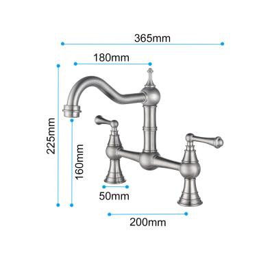 Stainless steel kitchen faucet