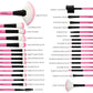 32 Pieces Professional Makeup Makeup Brush Kit (粉色) with Makeup Bag