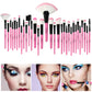 32 Pieces Professional Makeup Makeup Brush Kit (粉色) with Makeup Bag