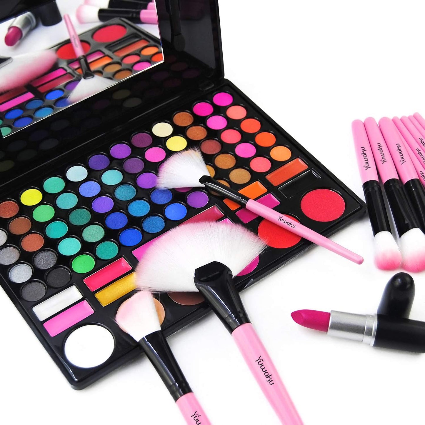 32 Pieces Professional Makeup Makeup Brush Kit (粉色) with Makeup Bag