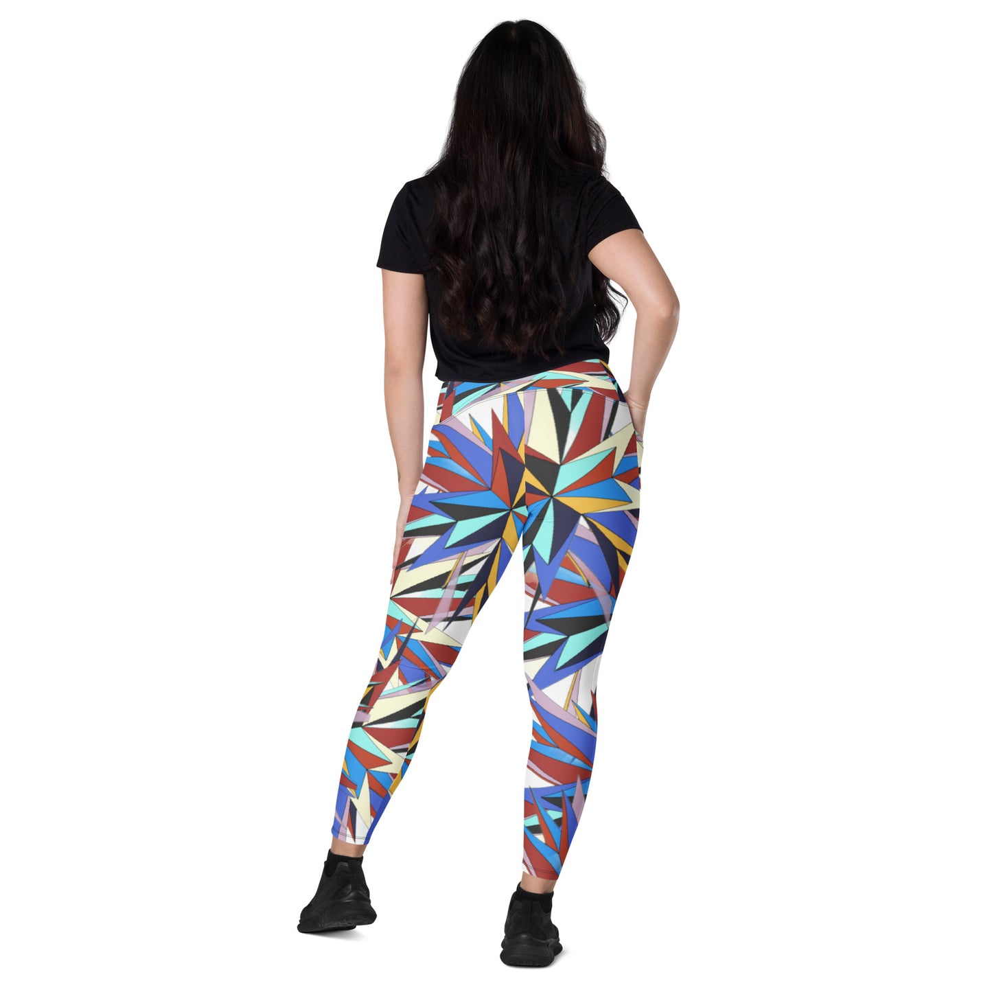 Crossover leggings with pockets