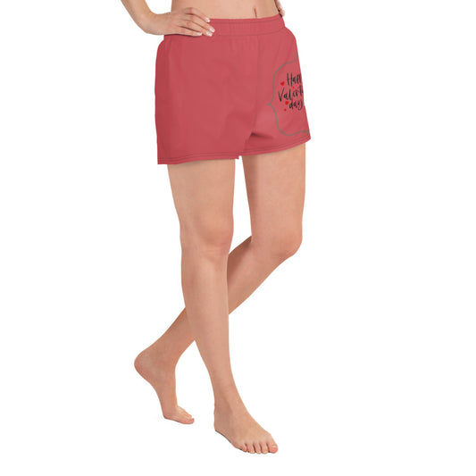 Women's Athletic Short Shorts- Valentine God Turned It