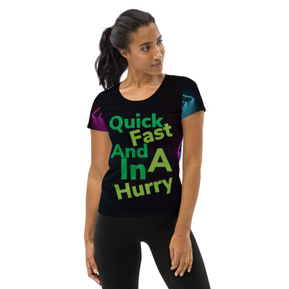 All-Over Print Women's Athletic T-shirt