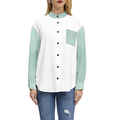 Long Sleeve Button Up Casual Shirt Top