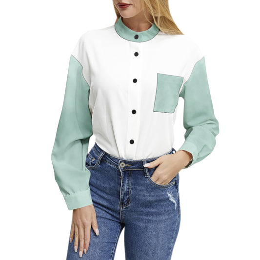 Long Sleeve Button Up Casual Shirt Top