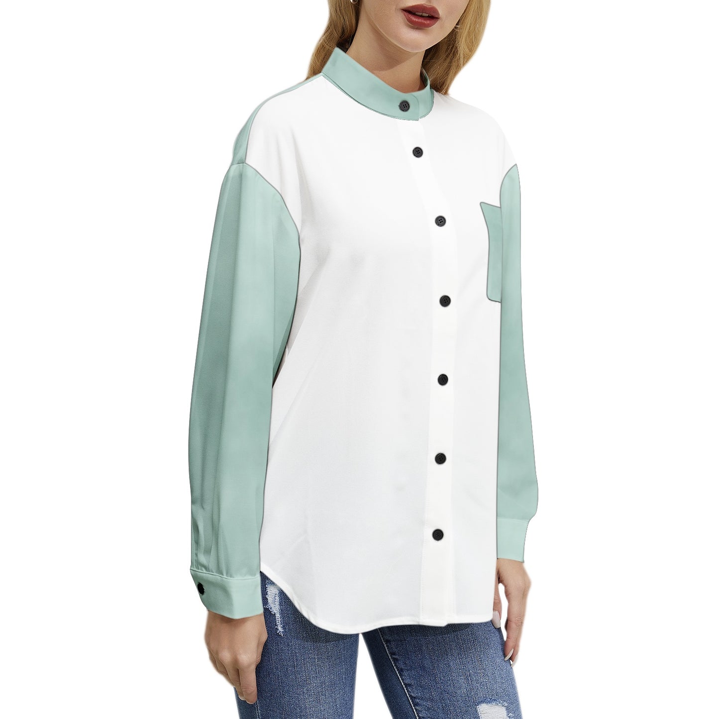 Long Sleeve Button Up Casual Shirt Top