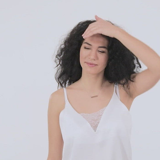 Engraved Silver Bar Chain Necklace.mp4