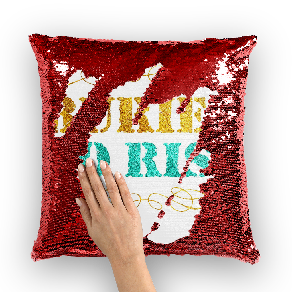 Buried To Rise Sequin Cushion Cover